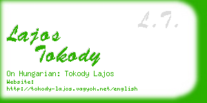 lajos tokody business card